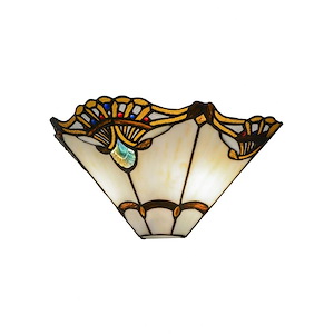 14.5 Inch W Shell With Jewels Wall Sconce - 445030