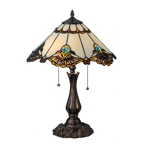21 Inch H Shell With Jewels Table Lamp