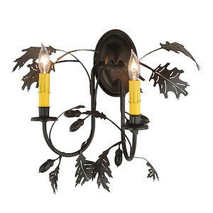 Oak Leaf & Acorn - 2 Light Wall Sconce-14.5 Inches Tall and 18 Inches Wide - 1351823