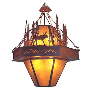 Moose at Dusk - 8 Light Pendant-64 Inches Tall and 48 Inches Wide - 1351829