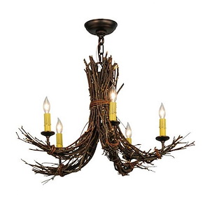 Twigs - 5 Light Chandelier-23 Inches Tall and 28 Inches Wide - 1351907