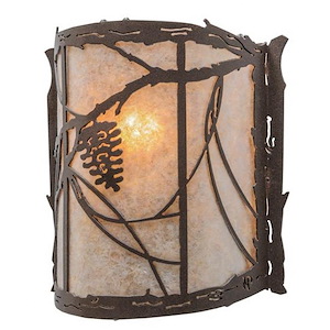 Whispering Pines - 1 Light Wall Sconce-9.75 Inches Tall and 9 Inches Wide - 1351941