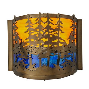 Tall Pines - 1 Light Wall Sconce-9.5 Inches Tall and 11.5 Inches Wide - 1352133