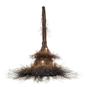 Twigs - 18 Light 2-Tier Chandelier-180 Inches Tall and 120 Inches Wide - 1352145