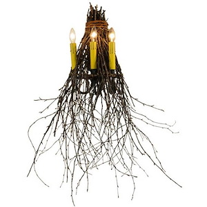 Twigs - 3 Light Wall Sconce-28 Inches Tall and 20 Inches Wide - 1352147