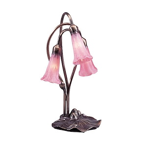 Pink Pond Lily - 3 Light Accent Lamp - 74788