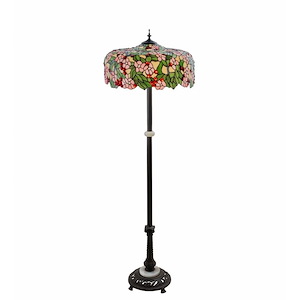 62 Inch High Tiffany Cherry Blossom Floor Lamp - 993343