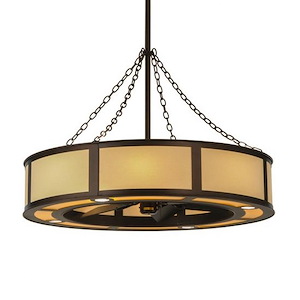 Smythe Craftsman Maplewood - 8 Light Fandelier-66 Inches Tall and 44 Inches Wide - 1352334