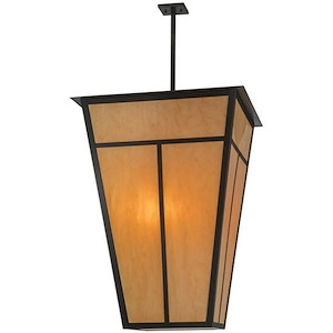 T Mission - 6 Light Square Pendant-71 Inches Tall and 51 Inches Wide - 1352352