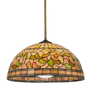 20 Inch Wide Tiffany Turning Leaf Pendant - 830448