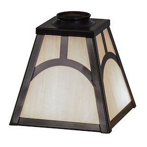 Mission Hill Top - Square Shade-6 Inches Tall and 8.75 Inches Wide - 1352519