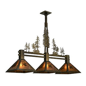 Tall Pines - 3 Light Island Pendant-36 Inches Tall and 12 Inches Wide - 1352634