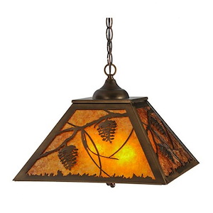Whispering Pines - 2 Light Square Pendant-15 Inches Tall and 22.5 Inches Wide - 1352635