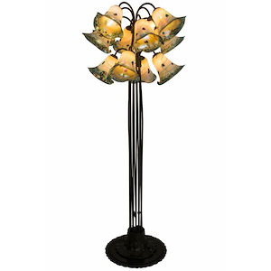 62 Inch H Extreme Pond Lily 12 Lt Floor Lamp