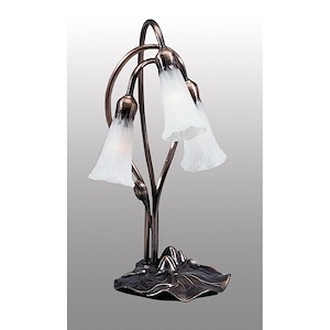 White Pond Lily - 3 Light Accent Lamp - 74809