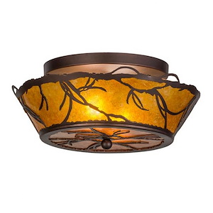 Branches - 2 Light Flush Mount-8 Inches Tall and 16 Inches Wide - 1352950