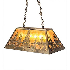 Tall Pines - 6 Light Oblong Pendant-20.5 Inches Tall and 17 Inches Wide - 1352997