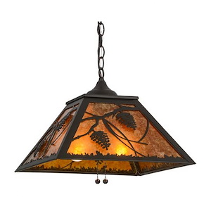 Whispering Pines - 2 Light Square Pendant-15 Inches Tall and 22.25 Inches Wide - 1353019
