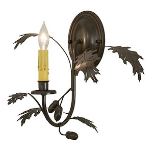 Oak Leaf & Acorn - 1 Light Wall Sconce-14 Inches Tall and 11 Inches Wide - 1353086