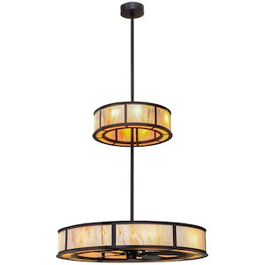 Smythe Craftsman - 16 Light 2-Tier Fandelier-103 Inches Tall and 56 Inches Wide - 1353114
