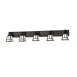 T Mission - 5 Light Bath Vanity-10 Inches Tall and 64 Inches Wide - 1353404