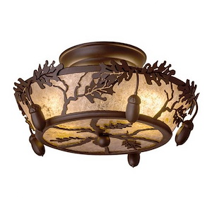 Oak Leaf & Acorn - 24W 2 LED Flush Mount-5 Inches Tall and 10 Inches Wide - 1353490