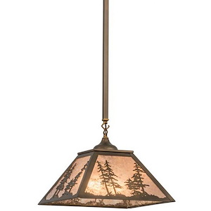 Tall Pines - 2 Light Square Pendant-50.5 Inches Tall and 22 Inches Wide - 1353502