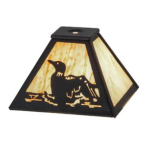 Loon - Square Glass Shade-5 Inches Tall and 11 Inches Wide - 1353539