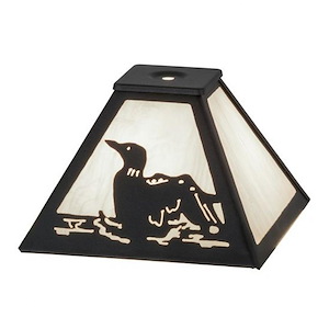 Loon - Square Glass Shade-5 Inches Tall and 11 Inches Wide - 1353543