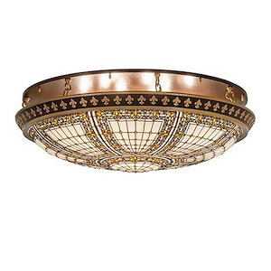 Fleur-de-lis - 8 Light Flush Mount-16 Inches Tall and 45 Inches Wide - 1353761