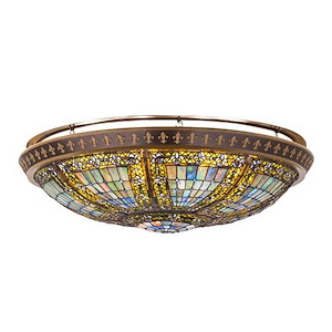 Fleur-de-lis - Flush Mount-13 Inches Tall and 46.5 Inches Wide - 1353861
