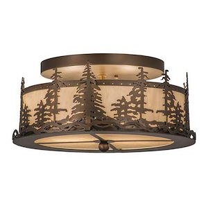Tall Pines - 2 Light Flush Mount-8 Inches Tall and 16 Inches Wide - 1353866