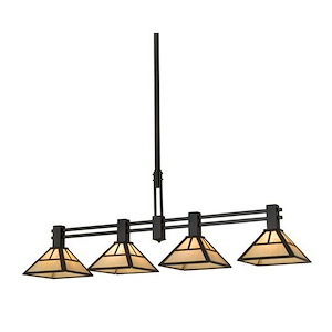 T Mission - 4 Light Island Pendant-78 Inches Tall and 12 Inches Wide - 1353895