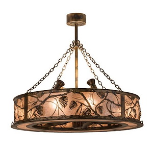 Whispering Pines - 8 Light Fandelier-40 Inches Tall and 44 Inches Wide - 1353947