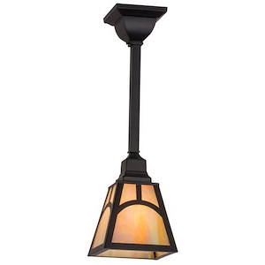 Mission Hill Top - 1 Light Square Pendant-20.5 Inches Tall and 8.5 Inches Wide - 1354005