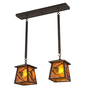 Whispering Pines - 2 Light Island Pendant-31 Inches Tall and 7 Inches Wide - 1354051