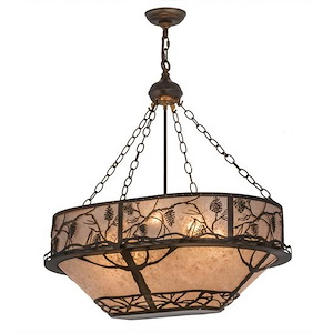 Whispering Pines - 4 Light Inverted Pendant-35 Inches Tall and 20 Inches Wide - 1354110