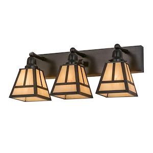 T Mission - 3 Light Bath Vanity-10 Inches Tall and 24 Inches Wide - 1354177