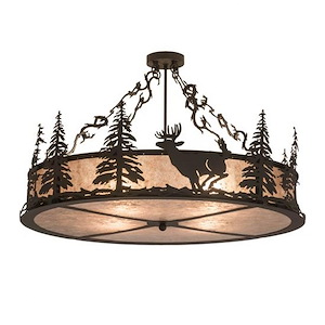 Wildlife at Dusk - 4 Light Semi-Flush Mount-23.5 Inches Tall and 36 Inches Wide - 1354352