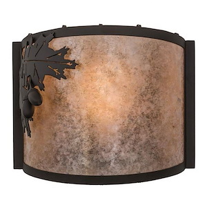 Oak Leaf & Acorn - 1 Light Wall Sconce-9.5 Inches Tall and 12 Inches Wide - 1354385