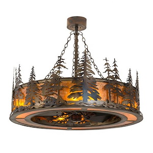 Tall Pines - 8 Light Fandelier-36 Inches Tall and 44 Inches Wide - 1354400