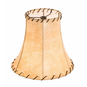 9 Inch Wide Faux Leather Tan Hexagon Shade - 927500