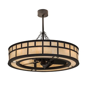 T Mission - 8 Light Fandelier-36 Inches Tall and 45 Inches Wide - 1362360
