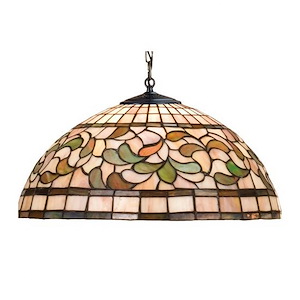 20 Inch Wide Tiffany Turning Leaf Pendant - 1333372