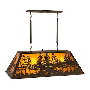Tall Pines - 6 Light Oblong Pendant-30.5 Inches Tall and 36 Inches Wide - 1354665
