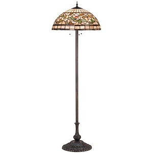 Tiffany Turning Leaf - 3 Light Floor Lamp - 74868