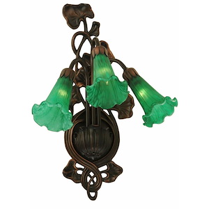 Green Pond Lily - 3 Light Wall Sconce - 74869