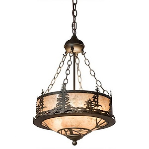 Tall Pines - 3 Light Inverted Pendant-28 Inches Tall and 16 Inches Wide - 1354703