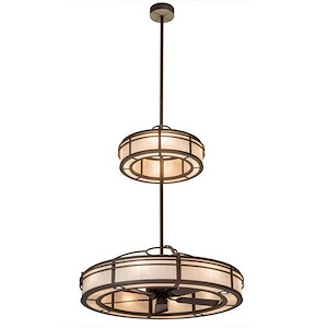 Sargent - 16 Light 2-Tier Fandelier-122 Inches Tall and 57.5 Inches Wide - 1354727
