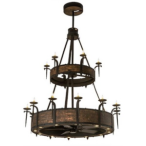 Costello - 18 Light 2-Tier Fandelier-91 Inches Tall and 62 Inches Wide - 1354761